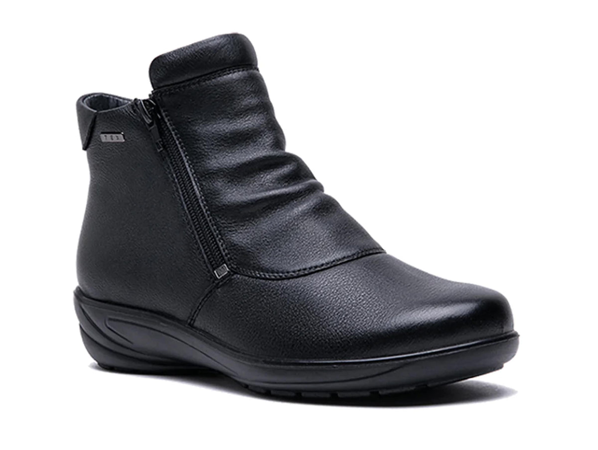 נעל לנשים עם 2 רוכסנים חזיתיים מתאים לכל רגל G-COMFORT מעור יק